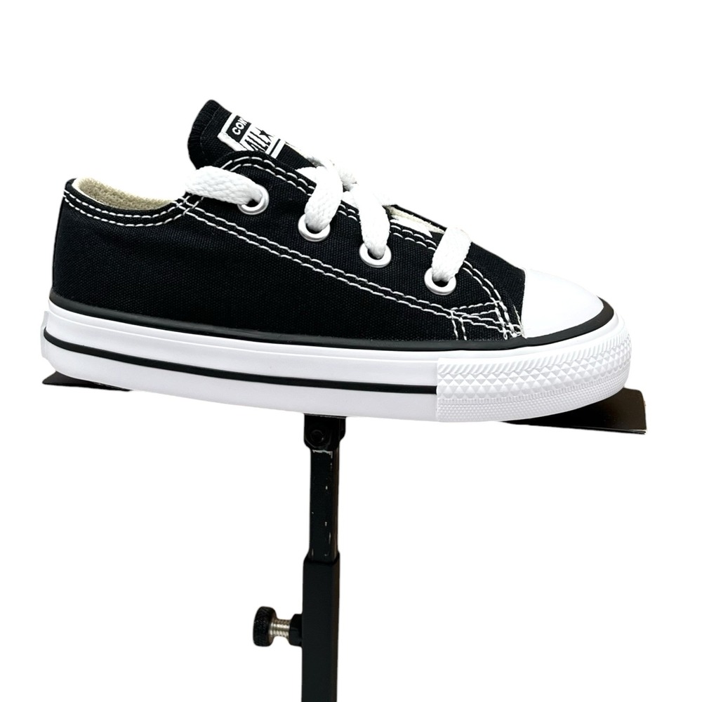 Converse Chuck Taylor All Star Toddler Boys Canvas Ox Classic Shoe 7 Black White